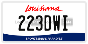 223DWI  license plate in LA