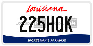 225HQK  license plate in LA
