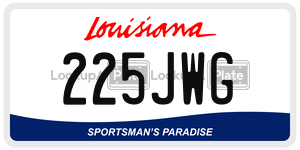 225JWG  license plate in LA