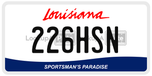 226HSN  license plate in LA