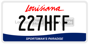 227HFF license plate in Louisiana