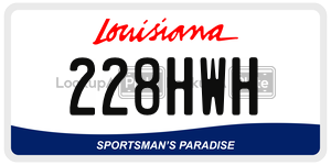 228HWH  license plate in LA