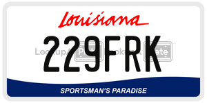 229FRK  license plate in LA