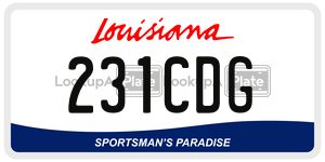 231CDG  license plate in LA