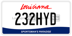 232HYD  license plate in LA