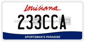 233CCA  license plate in LA