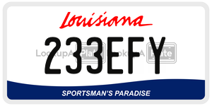 233EFY  license plate in LA