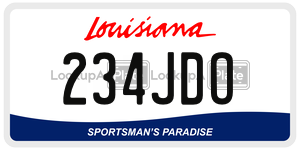 234JDO  license plate in LA