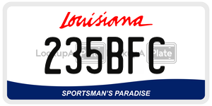 235BFC license plate in Louisiana