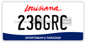 236GRC  license plate in LA