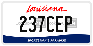 237CEP  license plate in LA