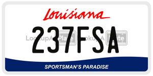 237FSA  license plate in LA