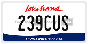 239CUS  license plate in LA