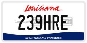 239HRE license plate in Louisiana