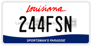 244FSN license plate in Louisiana