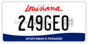 249GEO license plate in Louisiana