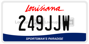 249JJW  license plate in LA