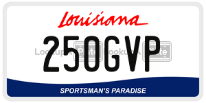 250GVP  license plate in LA