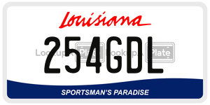 254GDL  license plate in LA