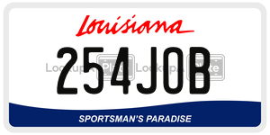 254JOB  license plate in LA