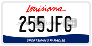 255JFG  license plate in LA