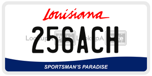 256ACH  license plate in LA
