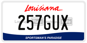 257GUX  license plate in LA