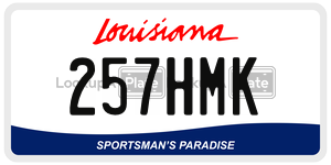 257HMK license plate in Louisiana