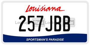 257JBB  license plate in LA