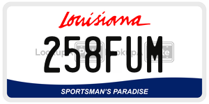 258FUM  license plate in LA