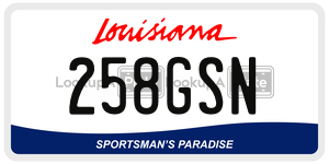 258GSN  license plate in LA