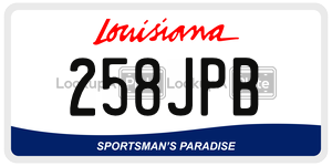 258JPB  license plate in LA