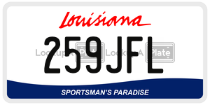 259JFL  license plate in LA