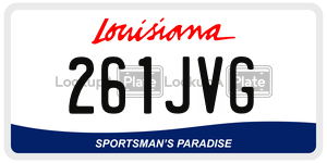 261JVG  license plate in LA