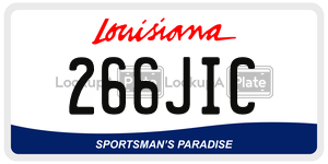 266JIC  license plate in LA