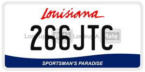 266JTC  license plate in LA