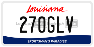270GLV  license plate in LA