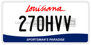 270HVV  license plate in LA