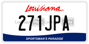 271JPA  license plate in LA