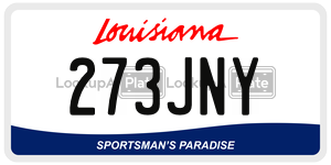 273JNY  license plate in LA