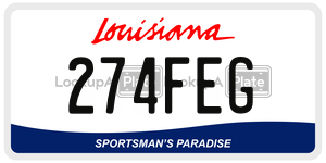 274FEG  license plate in LA
