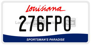 276FPO  license plate in LA