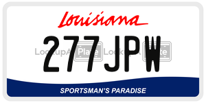 277JPW  license plate in LA