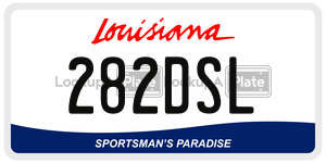282DSL  license plate in LA