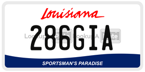 286GIA  license plate in LA