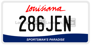 286JEN  license plate in LA