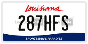 287HFS  license plate in LA