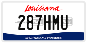 287HMU  license plate in LA