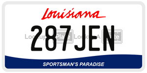 287JEN  license plate in LA