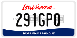 291GPQ  license plate in LA